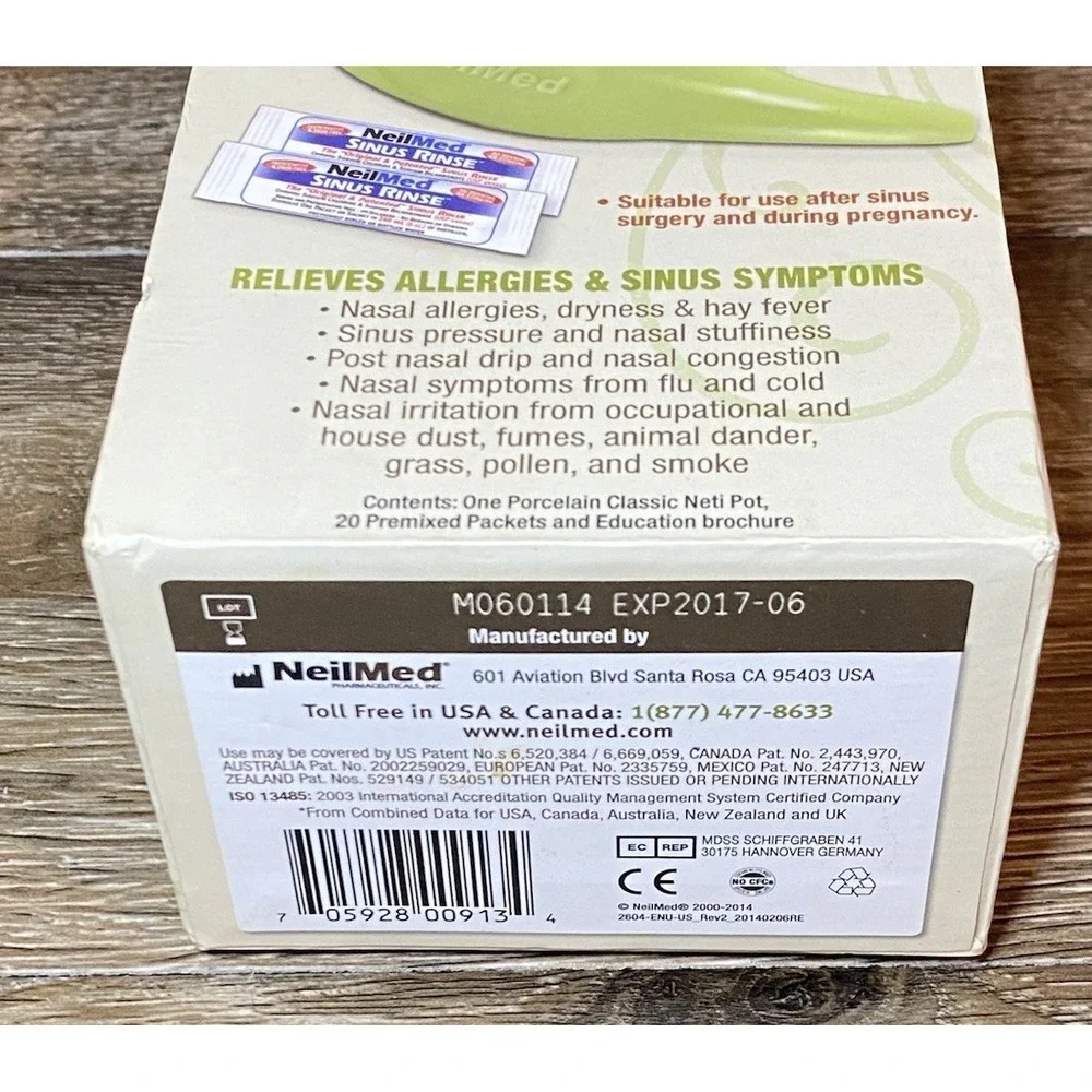 NeilMed Classic Porcelain Neti Pot Allergy Relief